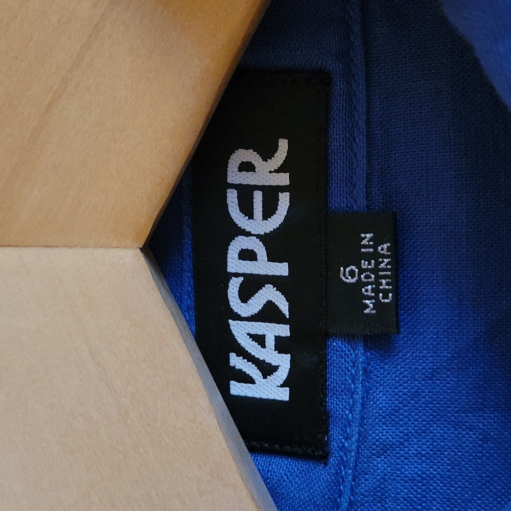 Kasper Linen/cotton button down shirt size 6 - Picture 3 of 9